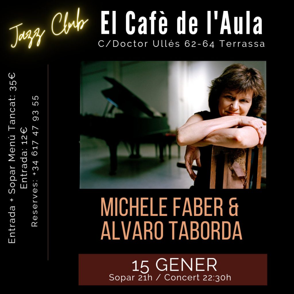Concert íntim de Michele Faber i Álvaro taborda el 15 de gener de 2022 al Cafè de l’Aula